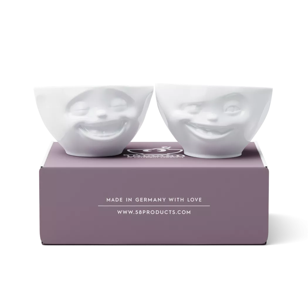 2 petits bols en porcelaine 200 ml Tassen - Rieur et Clin d'o