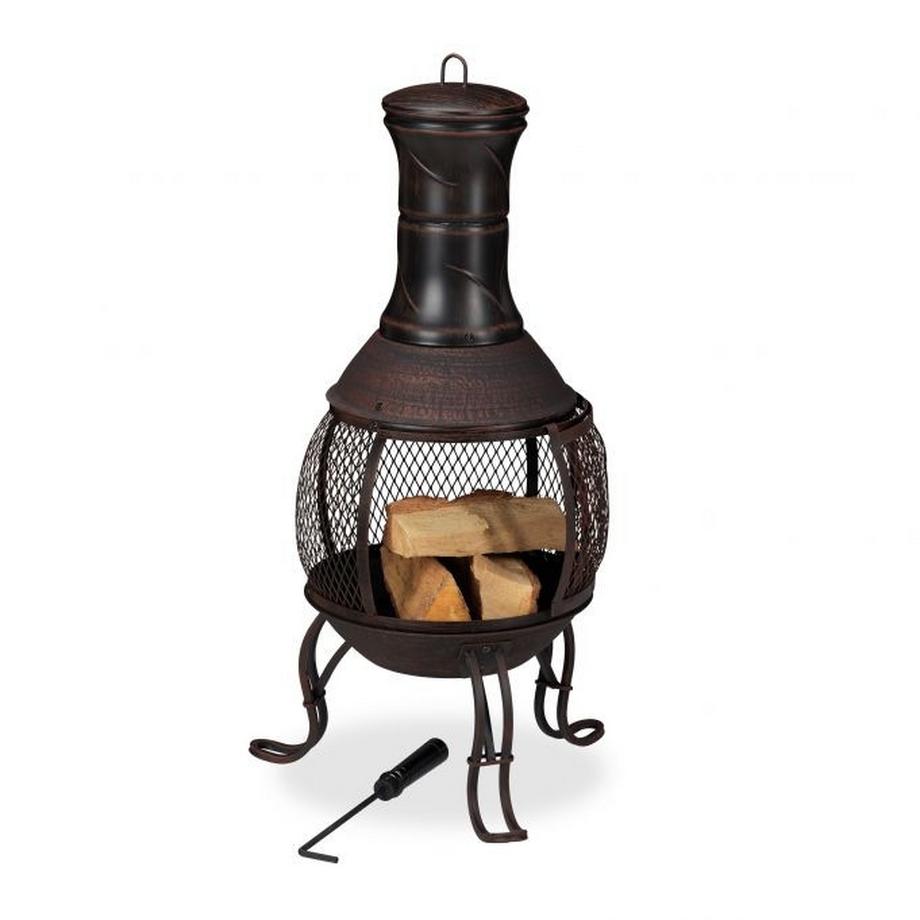 Cheminée d'extérieur de style mexicain