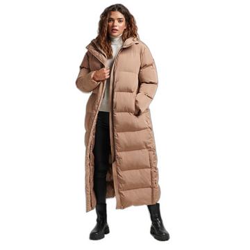 Maxi-Daunenjacke mit Kapuze,