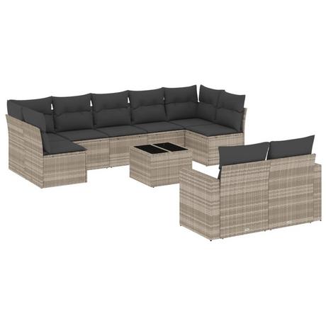 VidaXL set divano da giardino Polirattan  