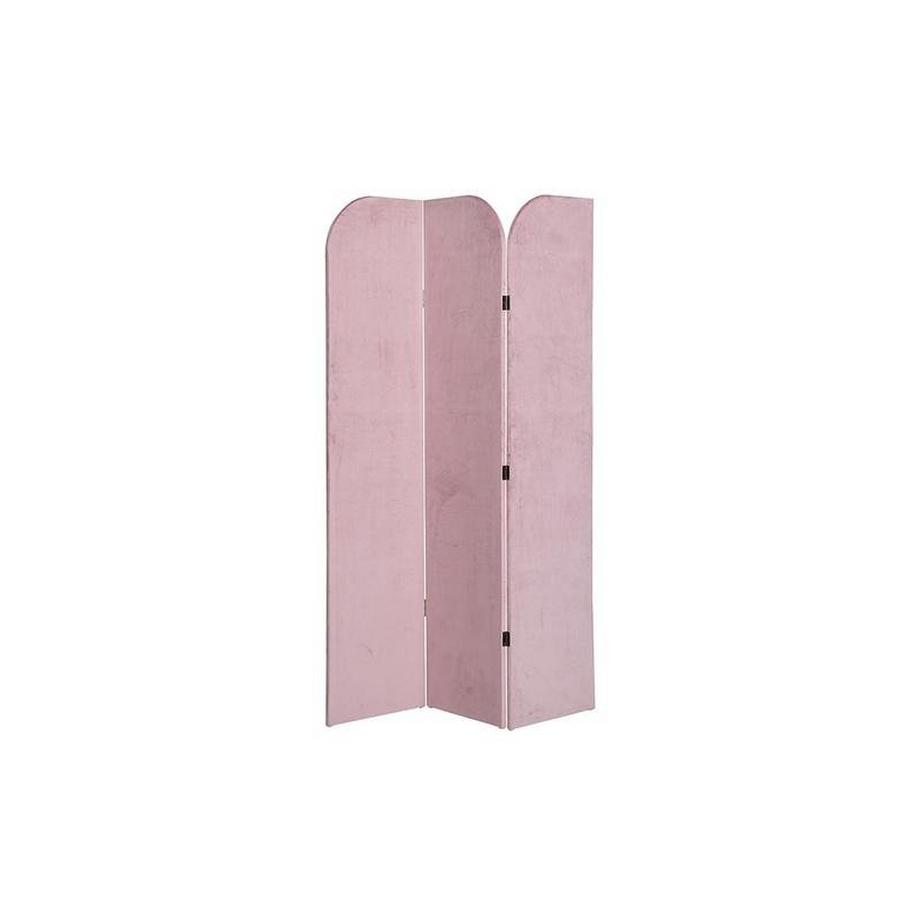 Paravent 3 pans en velours uni 1 VELVET Rose