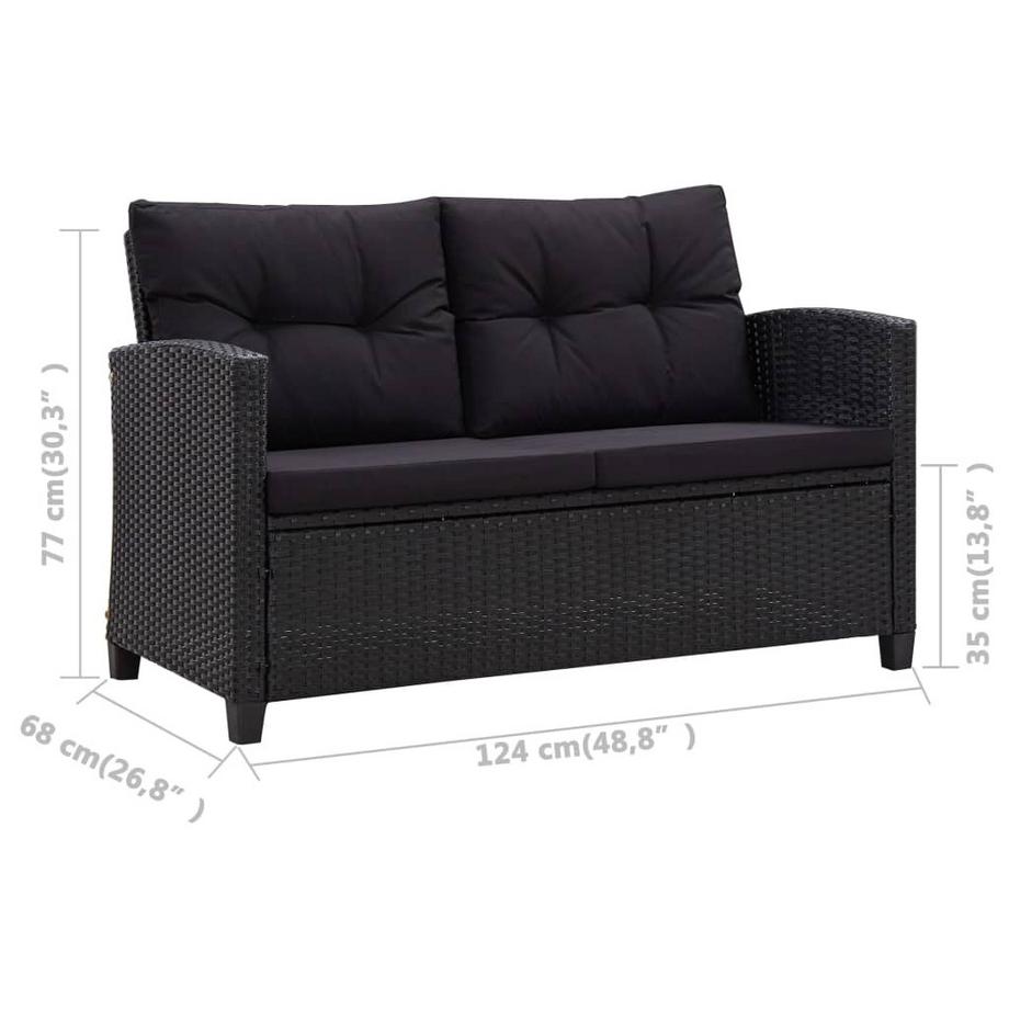 VidaXL Gartensofa poly-rattan  