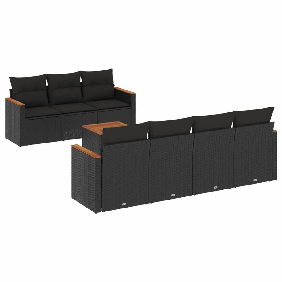 set divano da giardino Polirattan