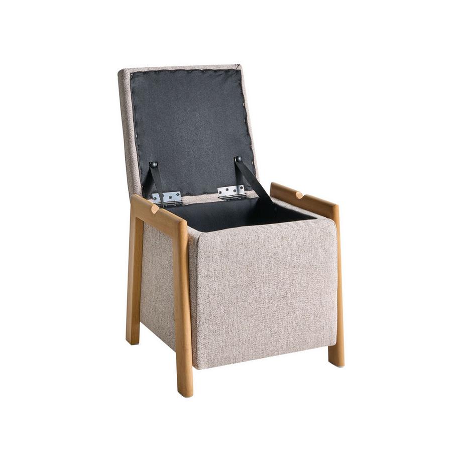 Beliani Pouf de rangement en Tissu  EDLAND  