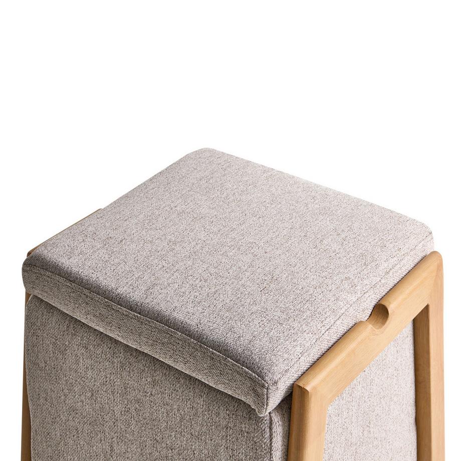 Beliani Pouf de rangement en Tissu  EDLAND  