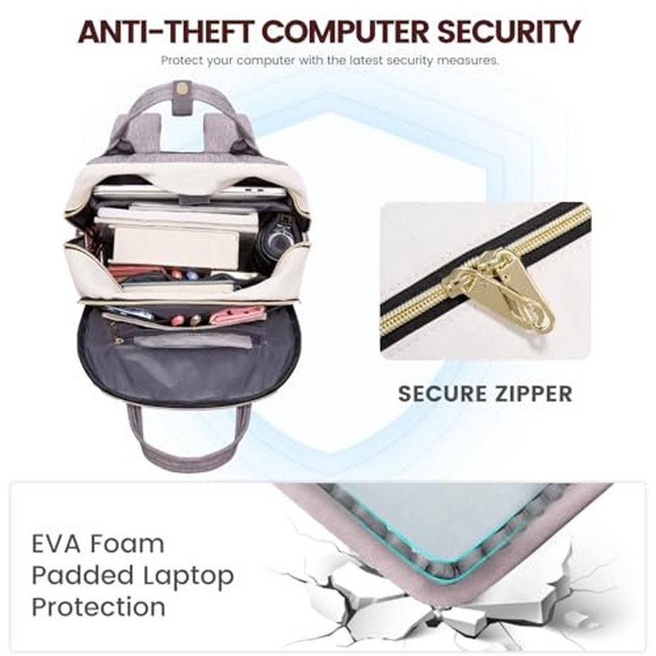 Only-bags.store Sac à dos pour ordinateur portable 15.6 pouces Sac à dos scolaire étanche antivol  
