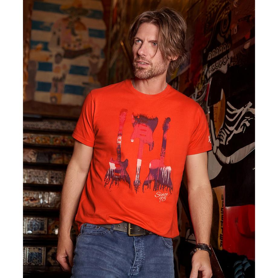 Joe Browns T-Shirt con grafica a tripla chitarra  