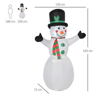 HOMCOM Aufblasbarer Schneemann  