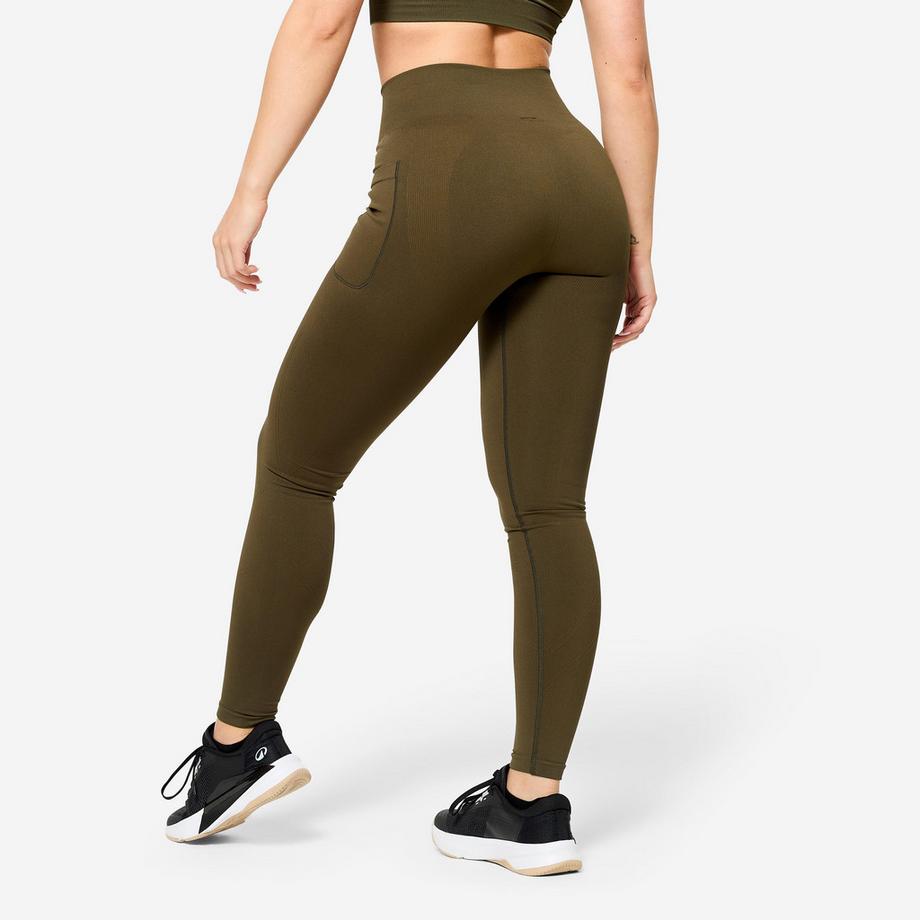 DOMYOS  Leggings donna seamless push-up poliestere 