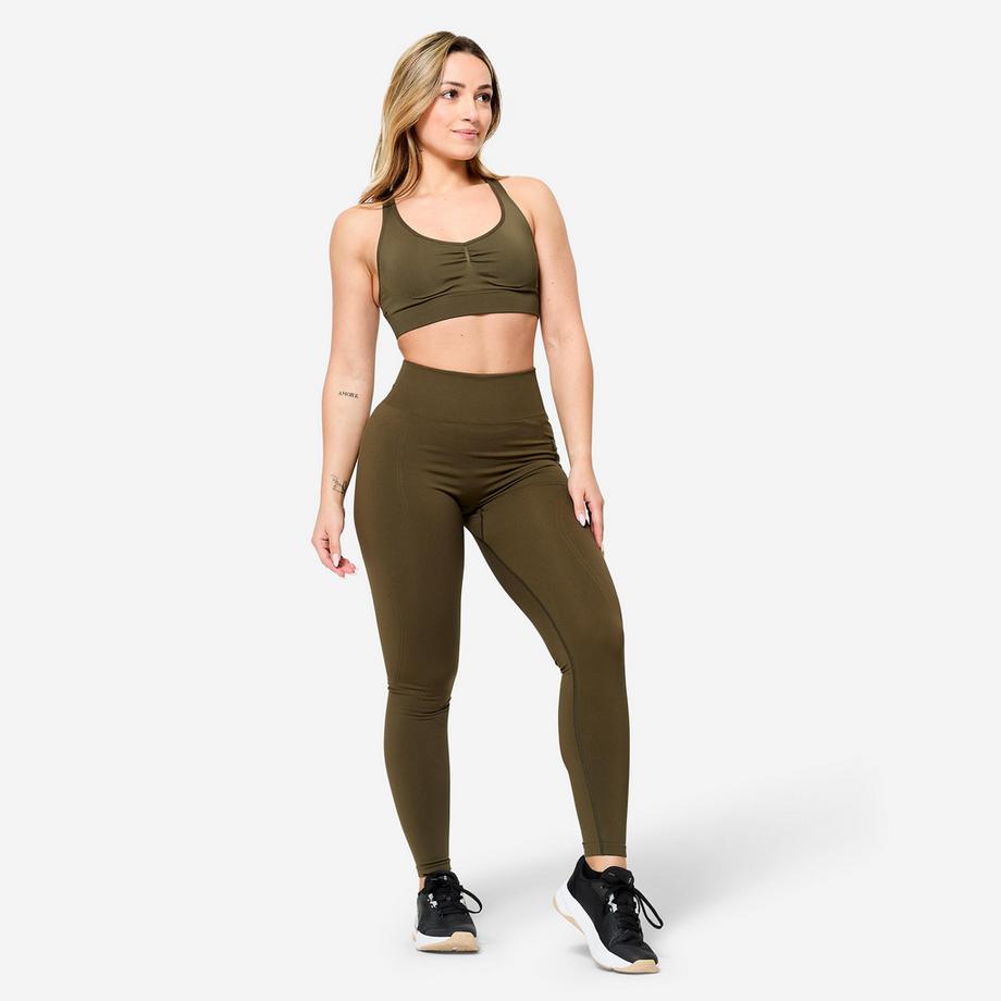 DOMYOS  Legging femme seamless push-up polyester 