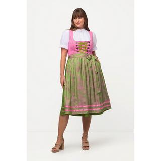 Ulla Popken  Dirndl, Schnürung, Carree-Ausschnitt, ärmellos 