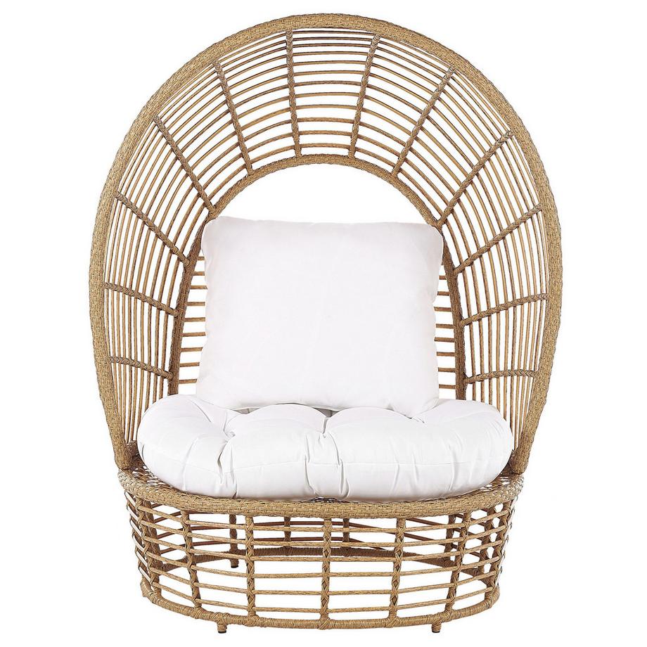 Beliani Fauteuil de jardin en Rotin Boho LIDO  
