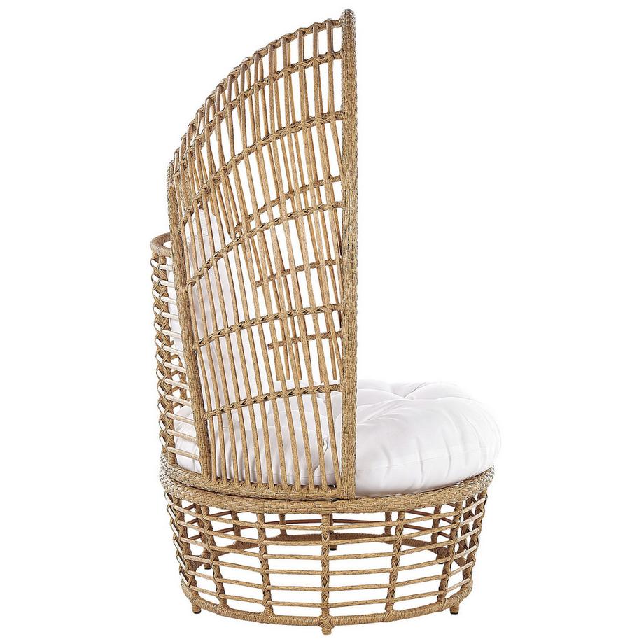 Beliani Fauteuil de jardin en Rotin Boho LIDO  