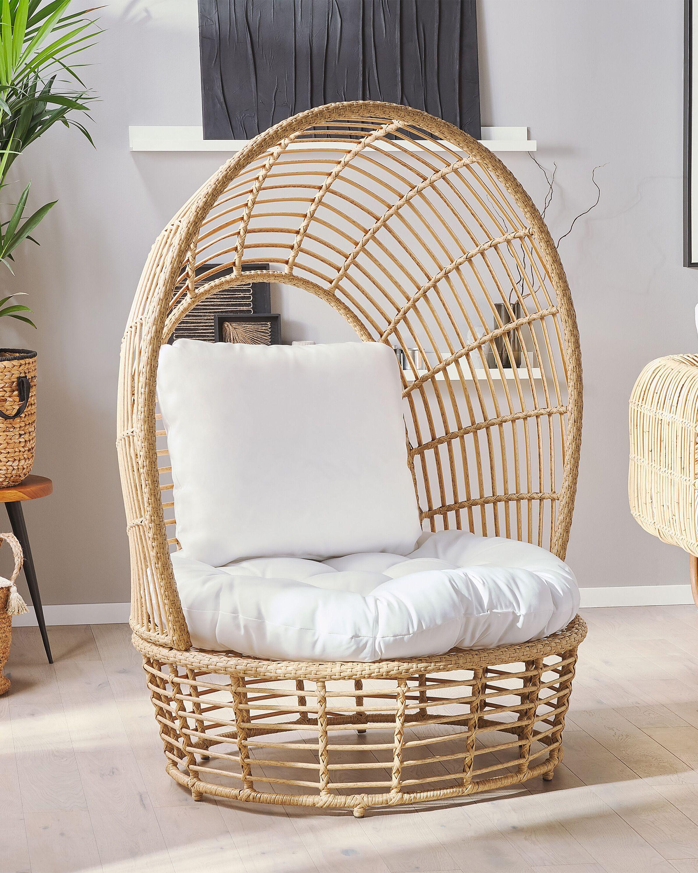 Beliani Sedia da giardino en Rattan Boho LIDO  