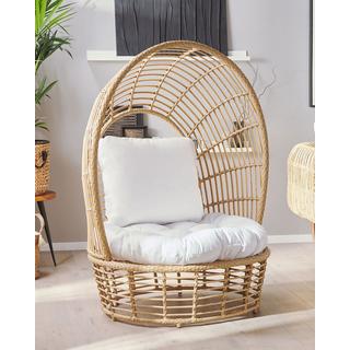 Beliani Gartenstuhl aus Rattan Boho LIDO  