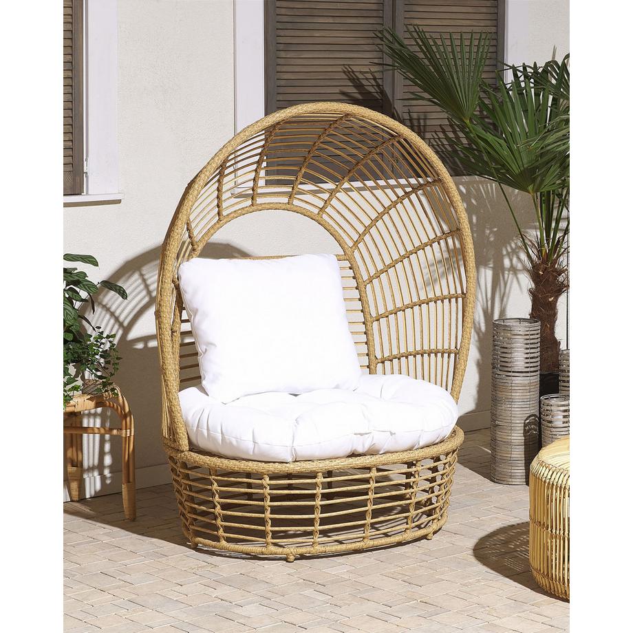 Beliani Fauteuil de jardin en Rotin Boho LIDO  