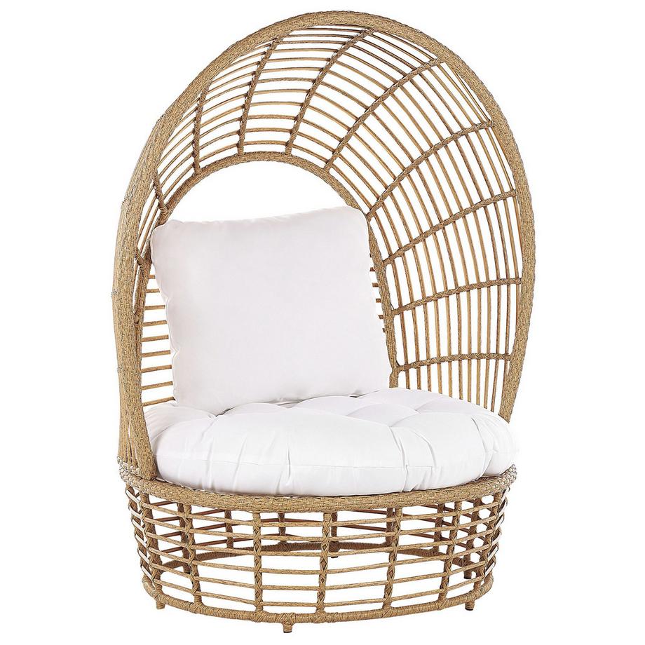 Beliani Fauteuil de jardin en Rotin Boho LIDO  