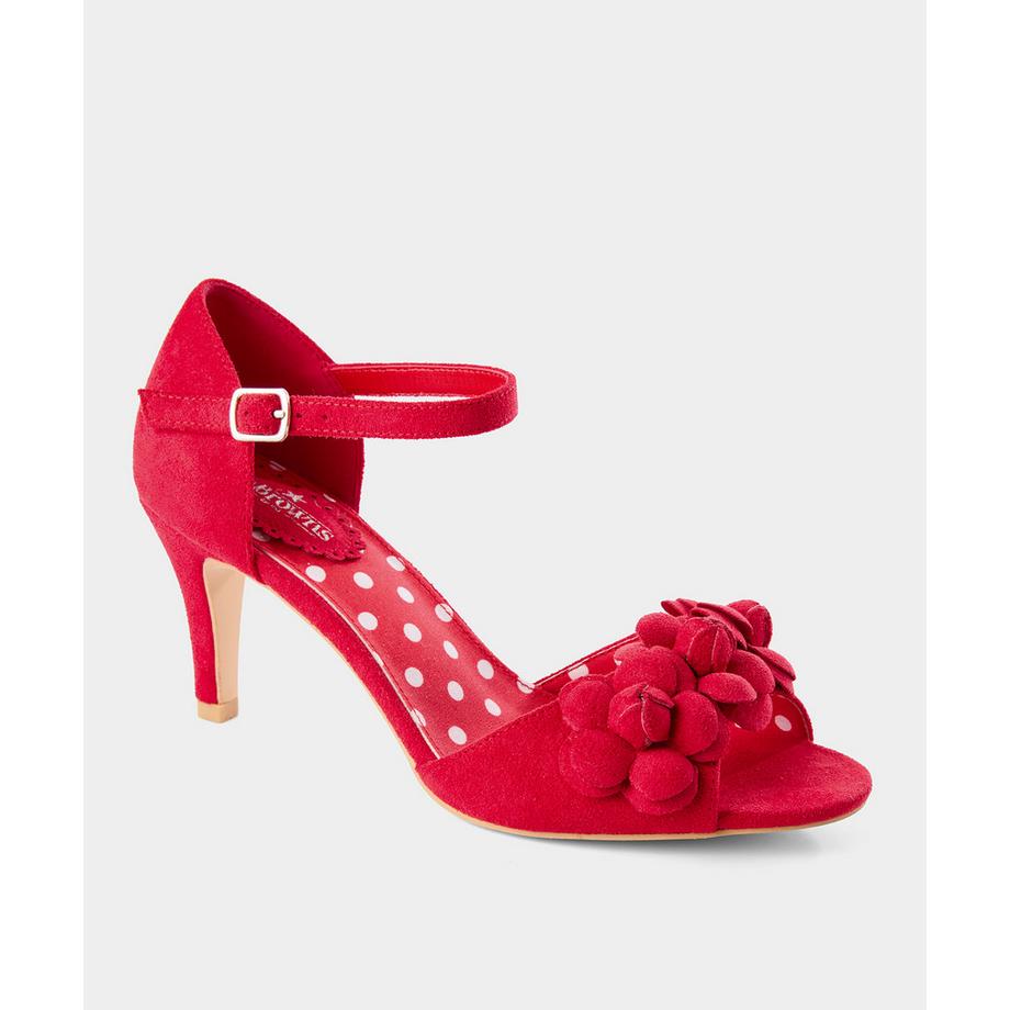 Joe Browns Absatzschuhe mit offener Spitze und 3D-Blumen  