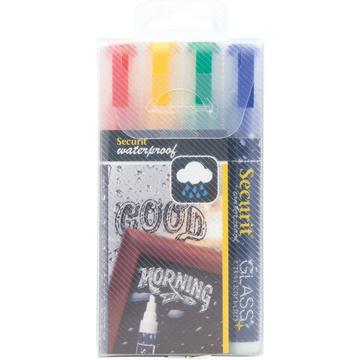 SECURIT Kreidestift 2-6mm, wasserfest 4 Stück