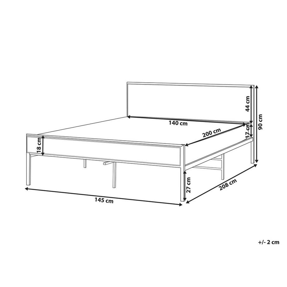 Beliani Letto en Ferro Moderno AVANTON  