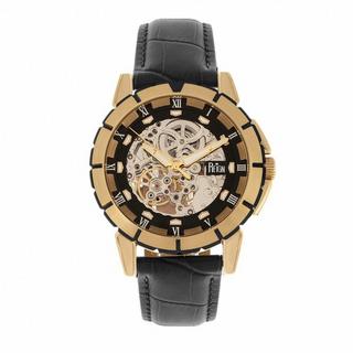 Reign  Montre Reign Philippe Squelette Automatique avec Bracelet en Cuir 