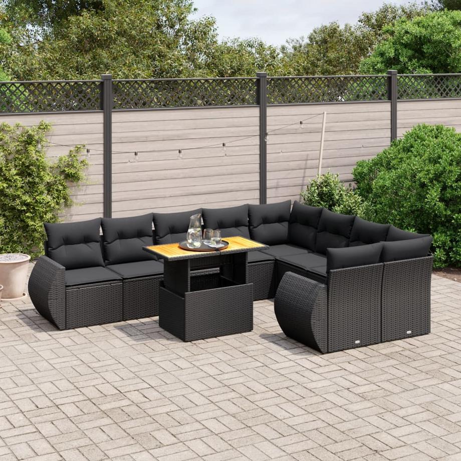 VidaXL set divano da giardino Polirattan  