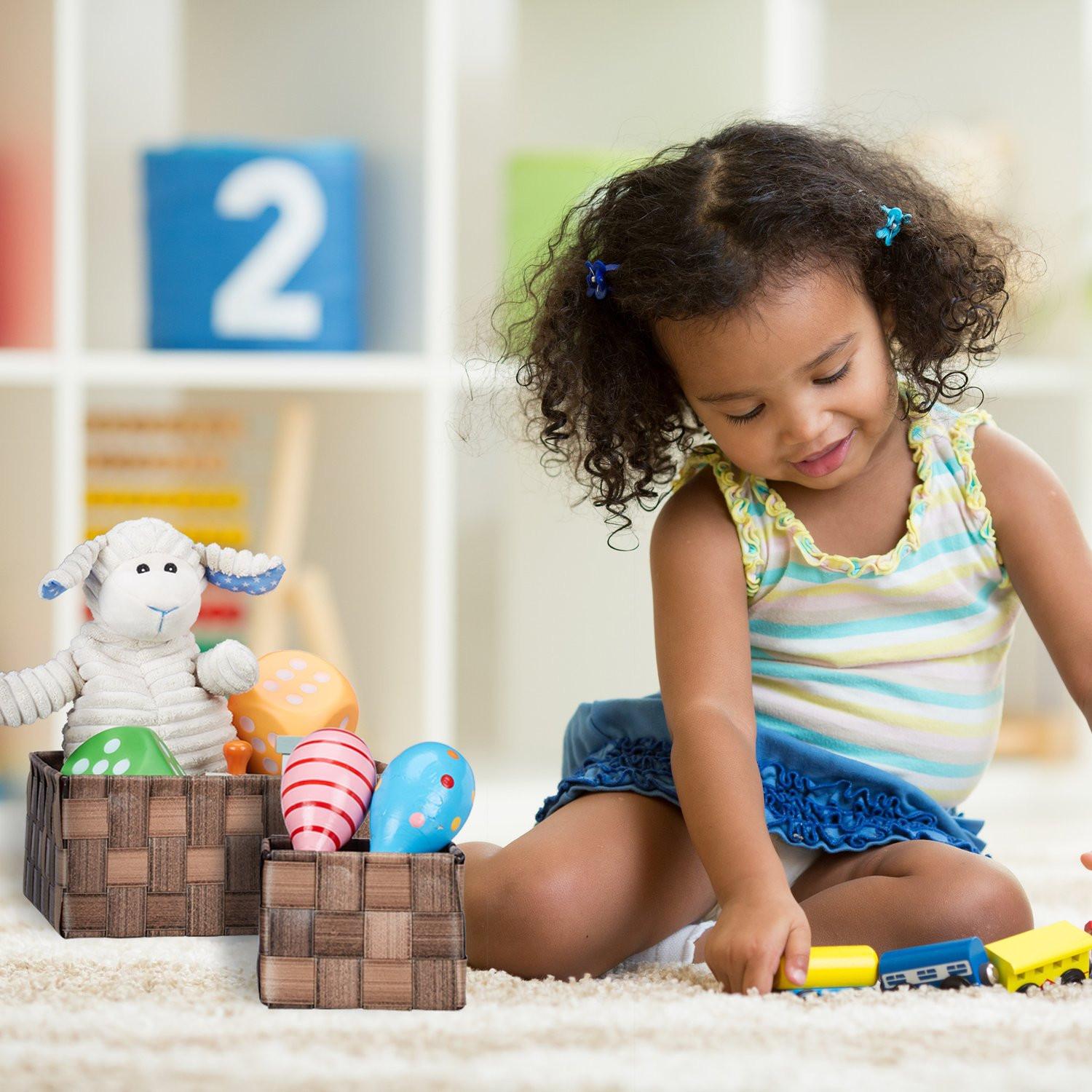 Northix Lot de 4 paniers de rangement en plastique  