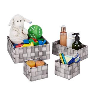 Northix Lot de 4 paniers de rangement en plastique  