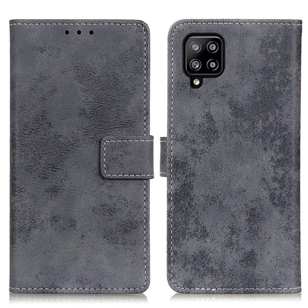 Cover-Discount  Galaxy A22 4G - Vintage Etui Wildleder Optik 