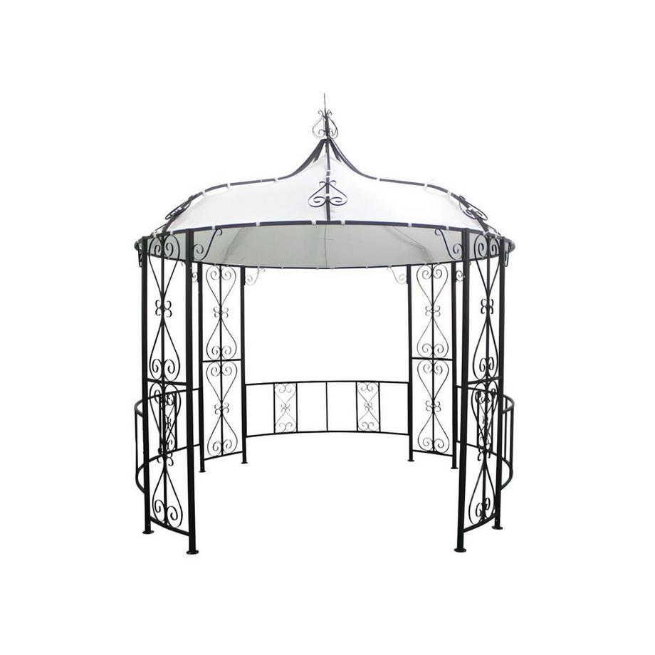 Vente-unique Gartenpavillon - Metall - 300 x 290 cm - Schwarz - TILCARA  