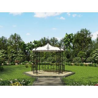 Vente-unique Gartenpavillon - Metall - 300 x 290 cm - Schwarz - TILCARA  