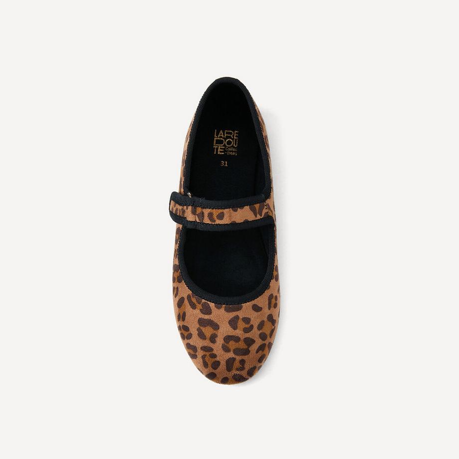 La Redoute Collections Spangenballerinas mit Leopardenmuster  