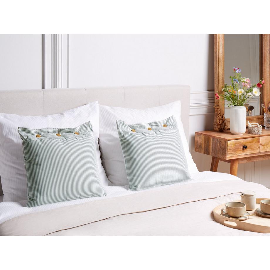 Beliani Dekokissen 2er Set aus Polyester Rustikal SEBRINE  