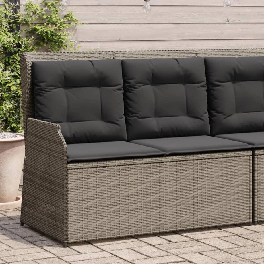 VidaXL Verstellbare gartenbank poly-rattan  