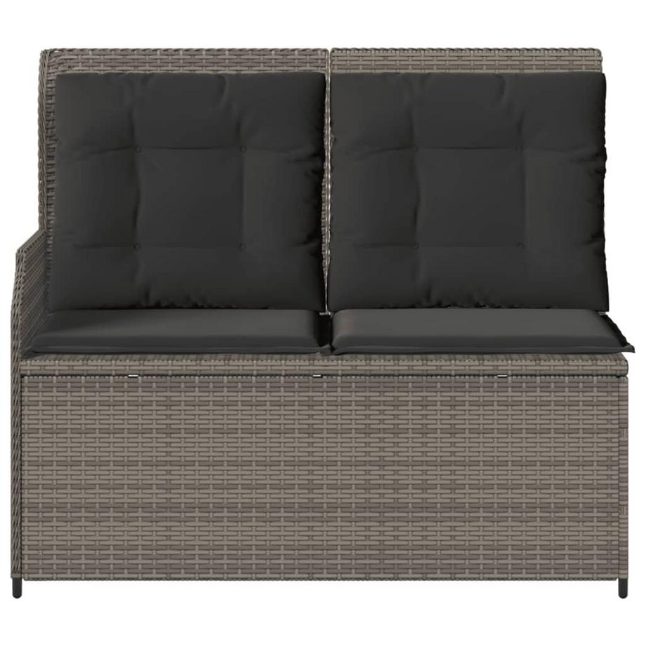 VidaXL Verstellbare gartenbank poly-rattan  