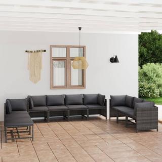 VidaXL set divani da giardino Polirattan  