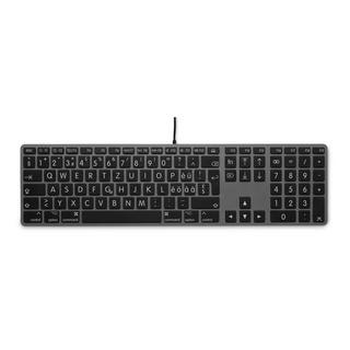 LMP  KB-1243-BIG Tastatur USB Schweiz Grau 
