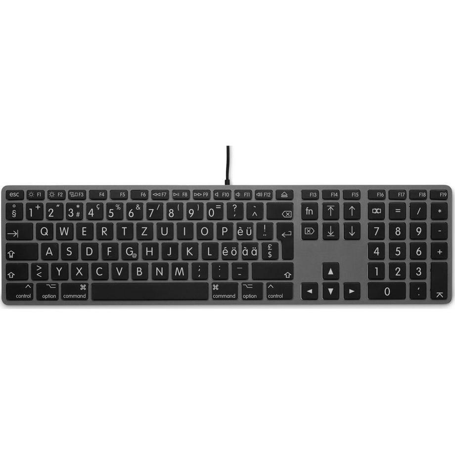 LMP  KB-1243-BIG tastiera USB Svizzere Grigio 
