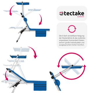 Tectake Bain de soleil Lorella rembourré, pliable  