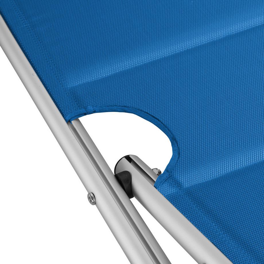 Tectake Aluminium Sonnenliege Lorella gepolstert, klappbar wetterfest und UV-beständig  