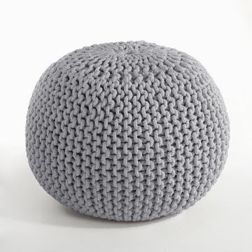 Pouf rond tressé