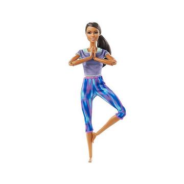 Made to Move Puppe im lila Yoga Outfit Afro-Style