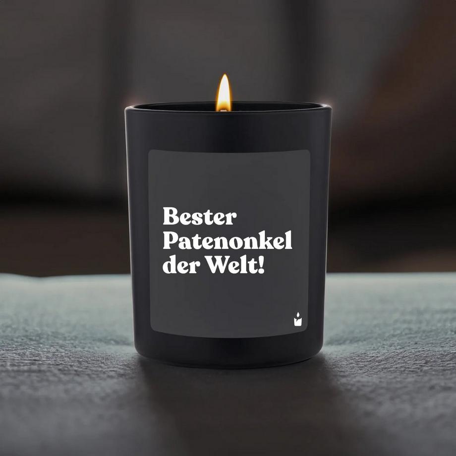 CandleHand Bougie parfumée noire Flowery Bester Patenonkel der Welt!  