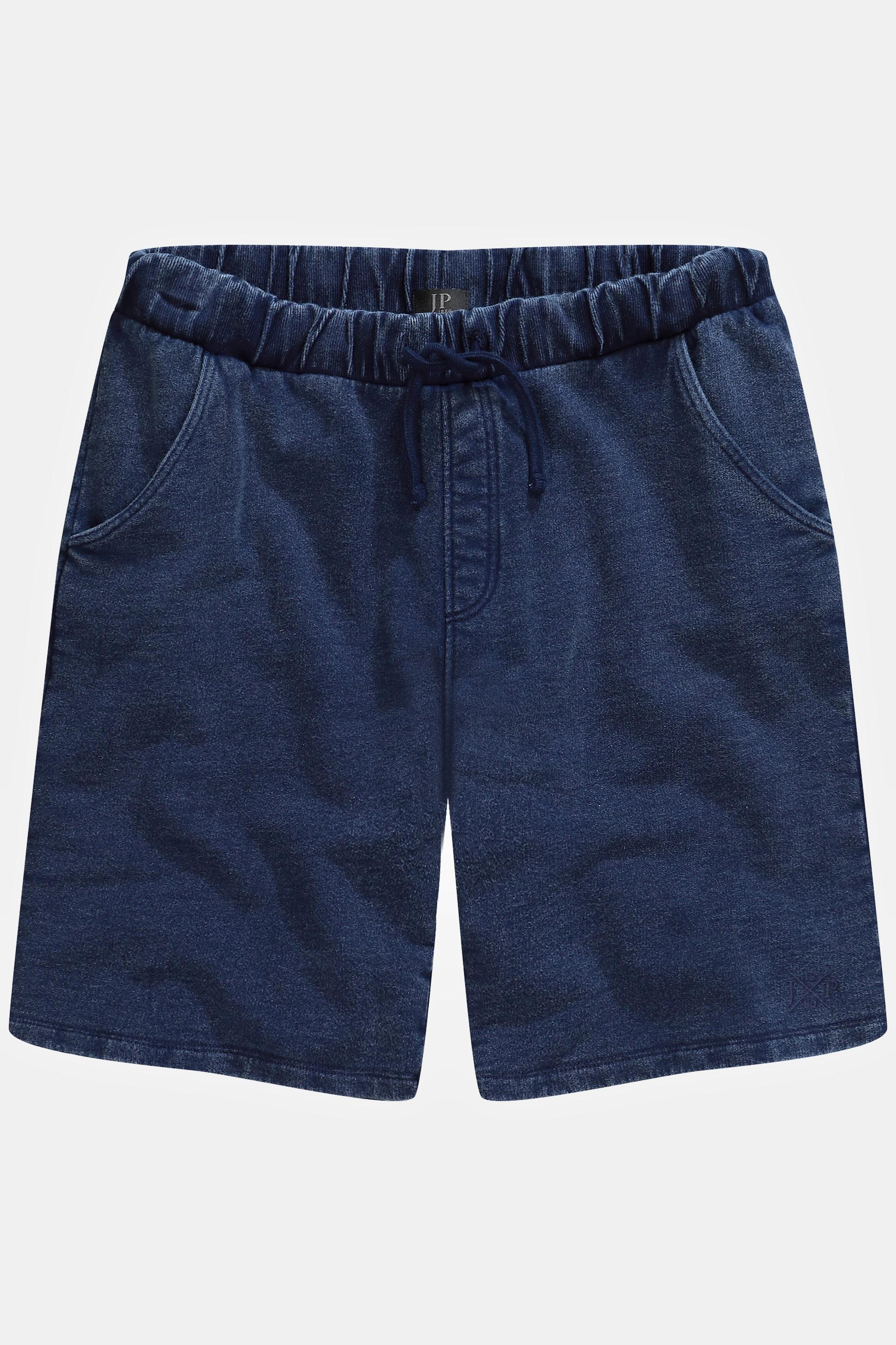 JP1880  Bermuda, Sweat, Indigo-Waschung, Elastikbund 