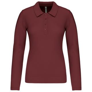 Kariban  damen poloshirt mit langen ärmeln piqué 