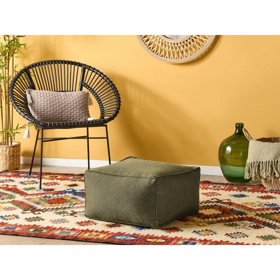 Beliani Pouf en Tissu Traditionnel MUKKI  