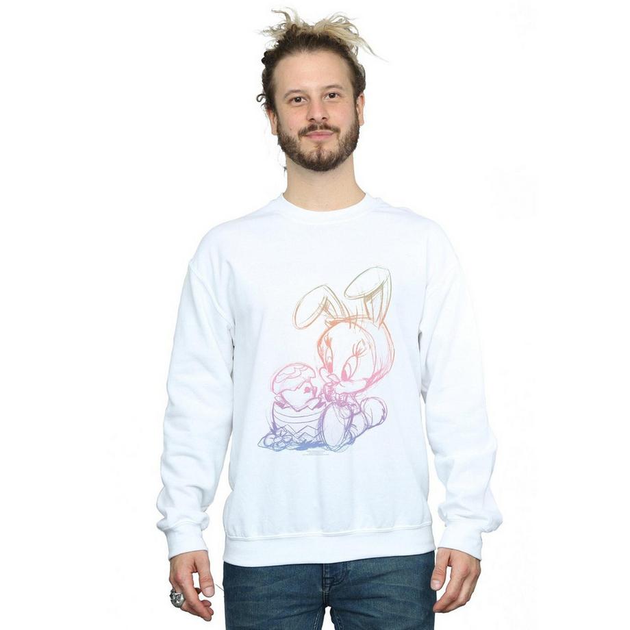 LOONEY TUNES Tweety Pie Easter Egg Sketch Sweatshirt  