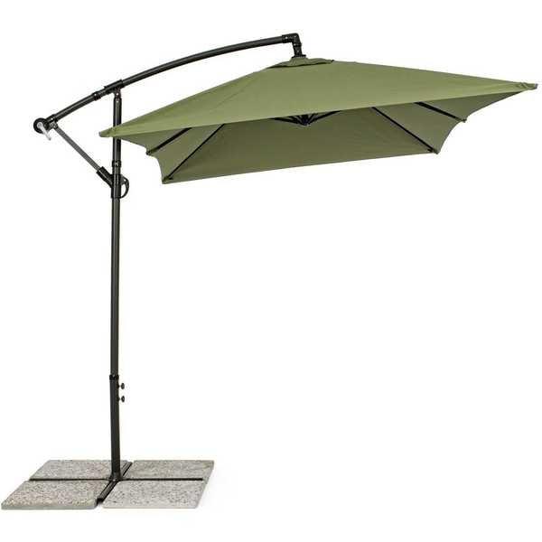 mutoni Parasol déporté de jardin Texas 200x300 olive  