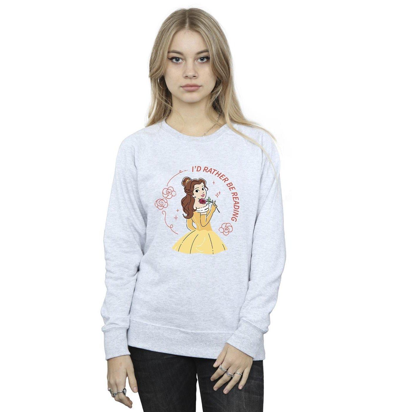 Disney  Beauty And The Beast I'd Rather Be Reading Sweatshirt 