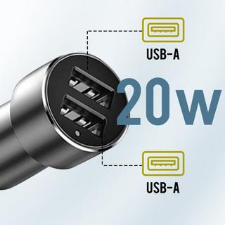 Baseus  USB Autoladegerät + 2xZigarettenanzünder 